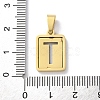 304 Stainless Steel Alphabet Pendants STAS-S152-01G-T-3