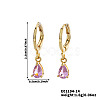 Fashionable Couple Waterdrop Sparkling 925 Sterling Silver Cubic Zirconia Dangle Hoop Earrings for Daily Wear and Parties CU5155-1-2