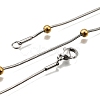 304 Stainless Steel Snake Chain Necklaces STAS-O099-39GP-3