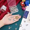 64Pcs 16 Style Tibetan Style Alloy Pendants FIND-SC0004-76-3