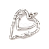 Brass Micro Pave Clear Cubic Zirconia Pendants KK-G544-05P-03-2