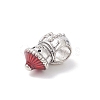 Christmas Theme Alloy Enamel European Beads MPDL-Q213-10AS-4
