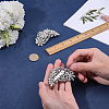 2Pcs Flower Alloy Rhinestone Brooch JEWB-FG0001-70B-3