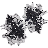 2Pcs Polyester Paillette Embroidered Cloth Sew on Patches PATC-CY0001-01B-1