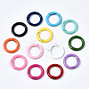 Spray Painted Eco-Friendly Alloy Spring Gate Rings PALLOY-T080-01-NR-2