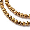 Electroplate Glass Beads Strands EGLA-K015-09C-3