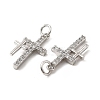 Brass Micro Pave Cubic Zirconia Pendants KK-E068-VB261-3