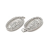 Brass Micro Pave Cubic Zirconia Pendants KK-E068-VB094-3