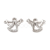 Brass Micro Pave Cubic Zirconia 2-Loop Pendants KK-E068-VB367-1