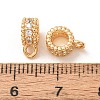 Brass Micro Pave Cubic Zirconia Tube Bails KK-F942-12G-3