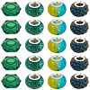 90Pcs 15 Styles Green Series Large Hole Resin European Beads OPDL-SP0001-02-7