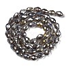 Transparent Electroplate Glass Beads Strands EGLA-N013-T6mm-B27-2