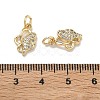 Brass Micro Pave Cubic Zirconia Pendants KK-D235-19G-03-3