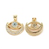 Brass Micro Pave Cubic Zirconia Pendants ZIRC-P106-58G-1