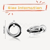 201 Stainless Steel Interlocking Ring Pendants STAS-SZ0002-61C-7