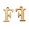 304 Stainless Steel Alphabet Charms STAS-H122-F-AB-1