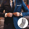 Flocking Plastic Cufflink Gift Storage Boxes CON-WH0089-266-7