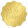 Plastic Self Adhesive Gold Foil Embossed Stickers DIY-WH0211-289-1