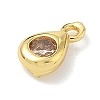 Brass Micro Pave Cubic Zirconia Charms KK-G548-20G-05-2