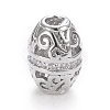 Brass Micro Pave Clear Cubic Zirconia Beads LS-KK-K243-12P-2