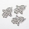 Palm Brass Pendants KK-F371-59P-2