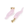 Handmade Lampwork with Brass Pendants KK-Q095-02B-08-2