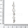 Brass Micro Pave Clear Cubic Zirconia Pendants KK-D101-01A-P-3