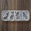 Cat Shape Pendant DIY Silhouette Silicone Mold X1-DIY-K067-02B-2