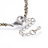 Natural Pyrite Beaded Necklaces NJEW-JN02492-03-3