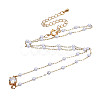 ABS Plastic Pearl Round Beaded Chains CHS-N003-16-5