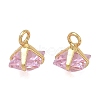 Brass Pave Cubic Zirconia Charms CU-CBABEB3-05G-03-1