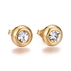 Ion Plating(IP) 304 Stainless Steel Stud Earrings EJEW-L251-A01-G-1