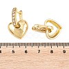 Brass Micro Pave Clear Cubic Zirconia Hoop Dangle Earrings EJEW-G471-30C-G-4