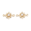 Brass Micro Pave Cubic Zirconia Links ZIRC-L097-012G-1