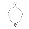 Natural Quartz Crystal Tortoise Pendant Necklace NJEW-K258-02H-1