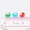 AB Color Transparent Acrylic Faceted Round Beads X-PL642-4