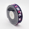 Valentine's Day Word Love Printed Polyester Grosgrain Ribbons for Gift Packaging SRIB-F001-02F-2