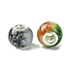 Two Tone Glass European Beads GPDL-K003-01-2