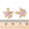 Valentine's Day Brass Micro Mixed Color Cubic Zirconia Pendants KK-A299-03G-3
