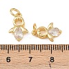Brass Micro Pave Cubic Zirconia Pendants KK-G544-33G-3