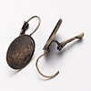 Antique Bronze Brass Leverback Earring Findings X-KK-H170-AB-2