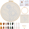 Flower Pattern Punch Embroidery Starter Kits DIY-WH20007-743A-7