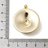 Brass Micro Pave Clear Cubic Zirconia Pendants KK-C255-30G-3