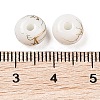 Opaque Spray Painted Glass Beads GLAA-G118-01J-3