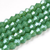 Opaque Solid Color Electroplate Glass Beads Strands EGLA-A039-P2mm-A08-1