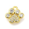 Rack Plating Brass Micro Pave Cubic Zirconia Charms KK-S396-47G-1