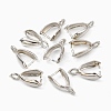 Grade AA Brass Ice Pick Pinch Bails for Pendant Making KK-M008-b-06P-NR-4