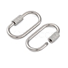 Non-Tarnish 304 Stainless Steel Screw Carabiner Lock Charms STAS-K192-01P-A-2
