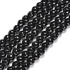 Black Stone Beads Strands G-I087-6mm-1