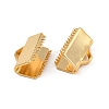 SHEGRACE Brass Ribbon Crimp Ends XGR0060G-59G-2